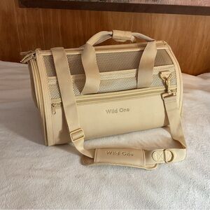 Wild One Beige Pet Air Travel Carrier Bag